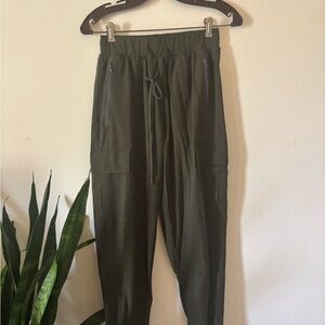 Womens Olive Cargo joggers